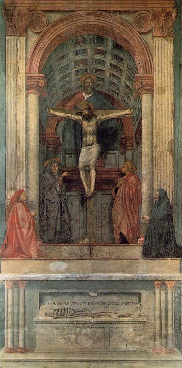 Den heliga Treenigheten" (1427). Santa Maria Novella