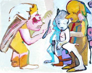 Nanny, Small Bears and Bogeyman (1982)  Akryl på papper (120x152 cm)  Paula Rego (f. 1935) Tate, London