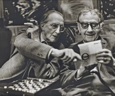 Man Ray och Marcel Duchamp i Paris 1968
