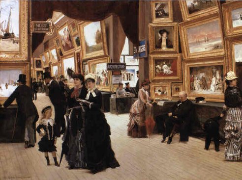 Ett hörn av salongen 1880, målning av Édouard Joseph Dantan